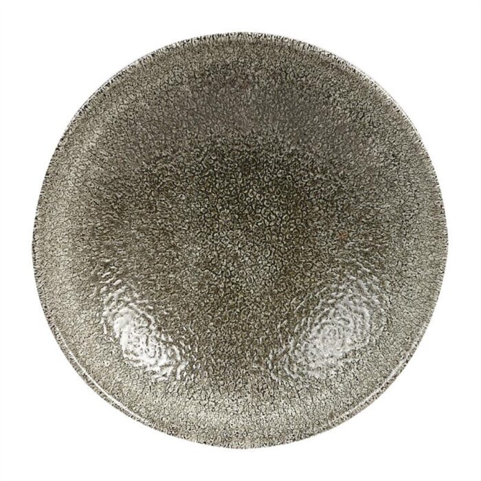 Churchill Studio Prints Raku Round Coupe Plates Quartz Black 165mm