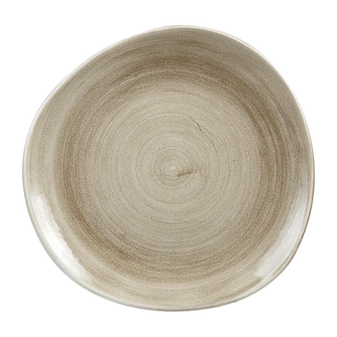 Churchill Stonecast Patina Antique Organic Round Plates Taupe 286mm