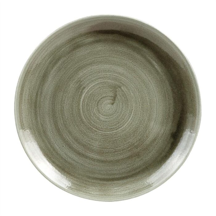 Churchill Stonecast Patina Antique Round Coupe Plates Green 260mm