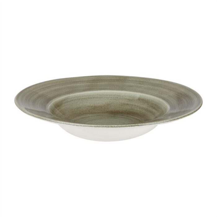 Churchill Stonecast Patina Antique Wide Rim Bowls Green 280mm