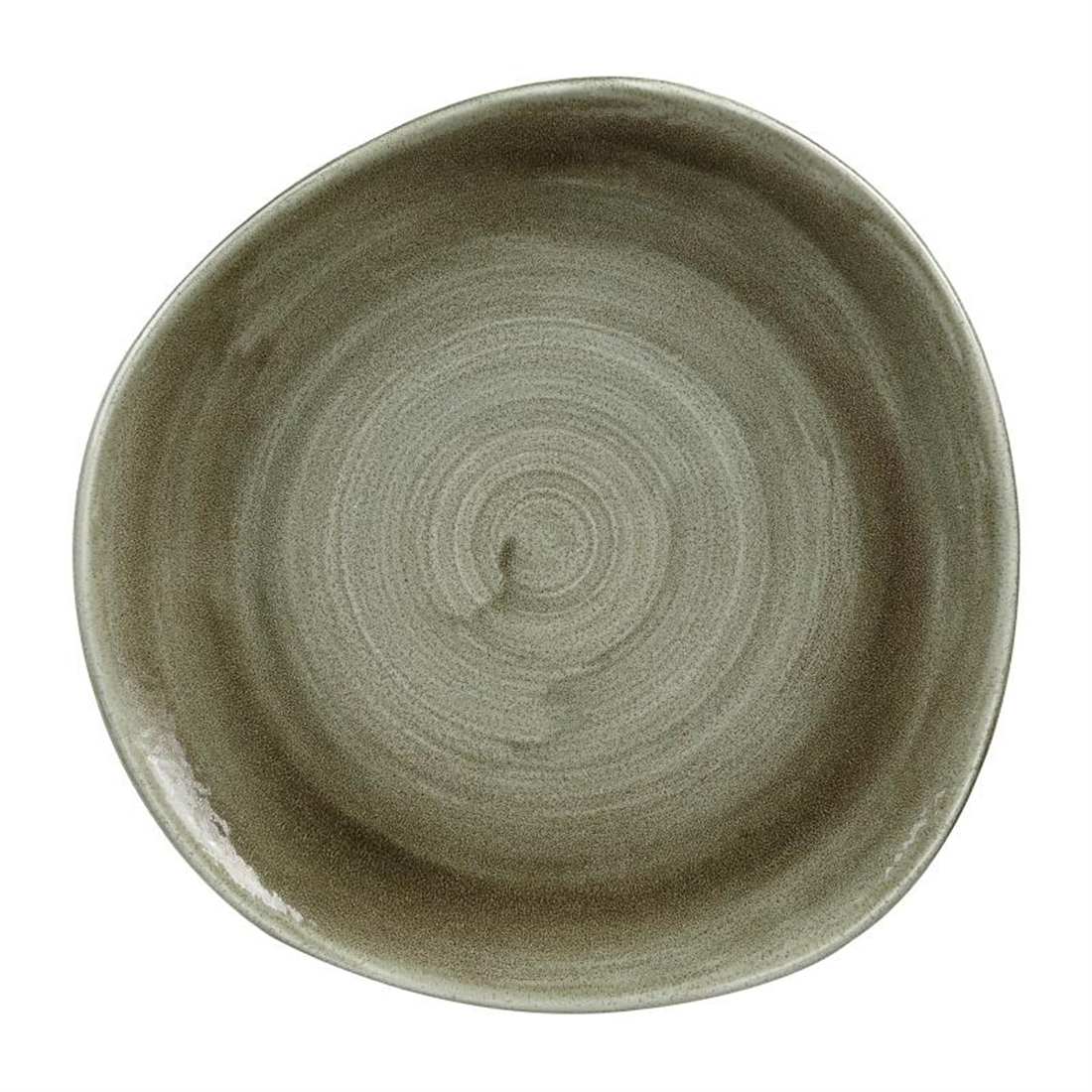 Churchill Stonecast Patina Antique Organic Round Plates Green 286mm