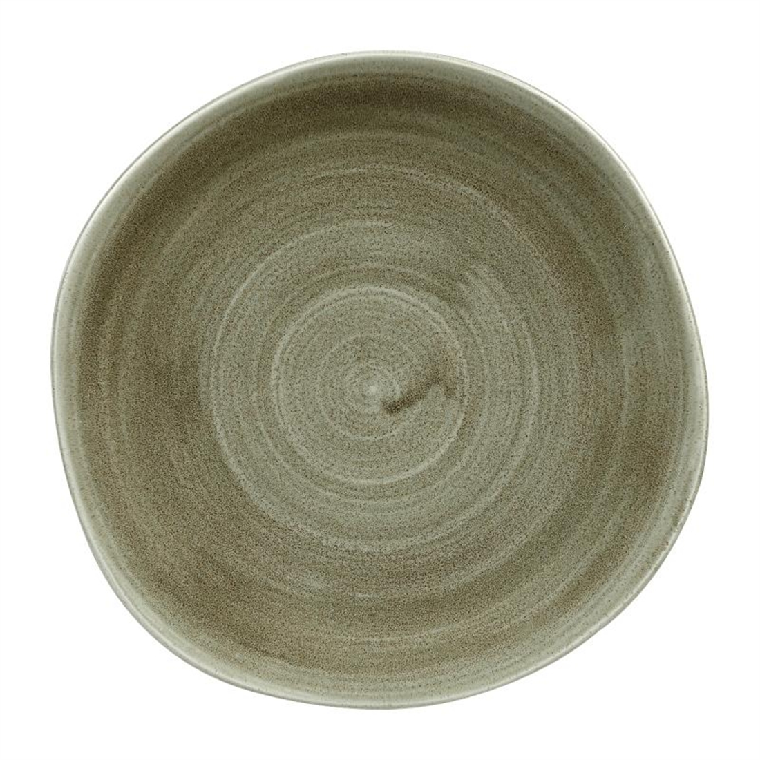 Churchill Stonecast Patina Antique Organic Round Plates Green 264mm