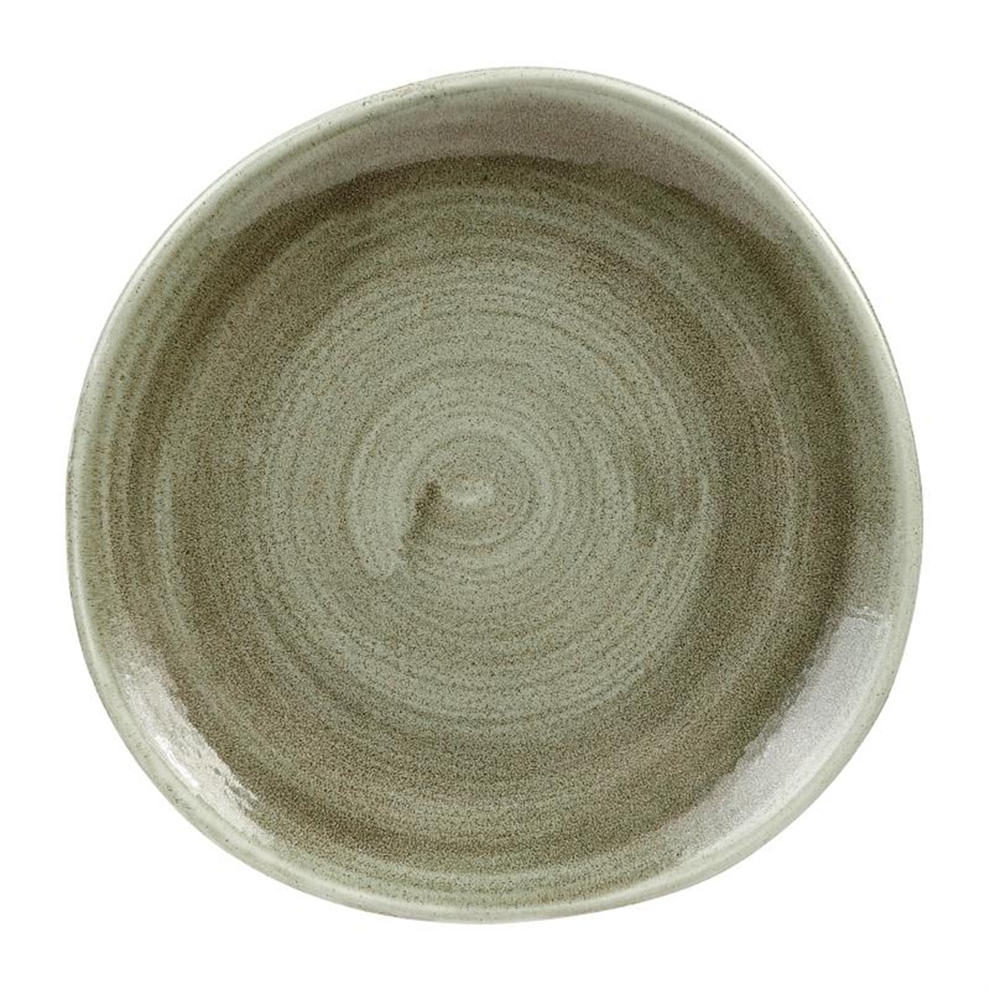 Churchill Stonecast Patina Antique Organic Round Plates Green 210mm