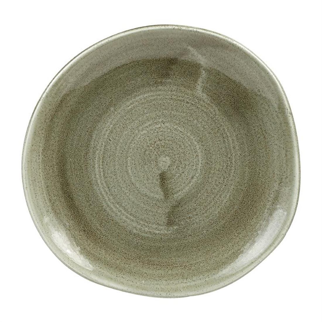 Churchill Stonecast Patina Antique Organic Round Plates Green 186mm