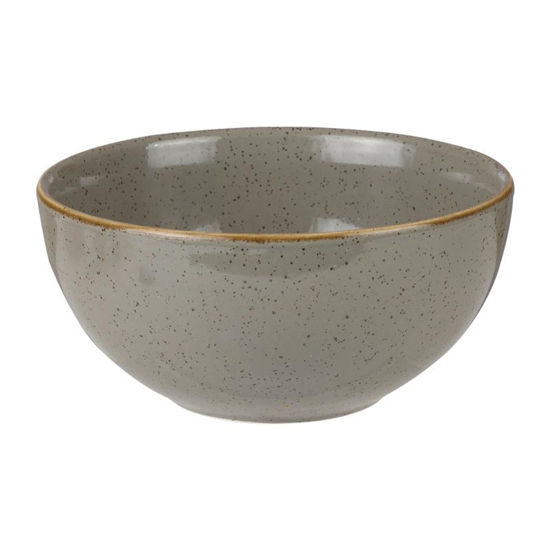 Churchill Stonecast Round Soup Bowls Peppercorn Grey 132mm