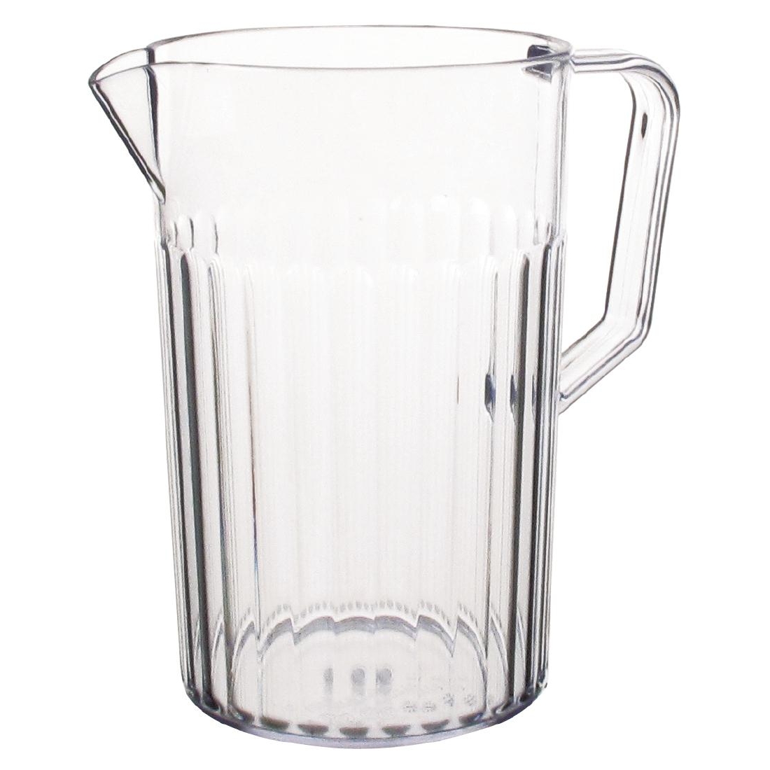 2 Pack - Large White (clear) Plastic Carafe Pitcher -Acrylic -BPA Free -57  oz.(1.7 LT.) - Durable - For Juice - Water - Wine - Iced Tea or Milk- Not