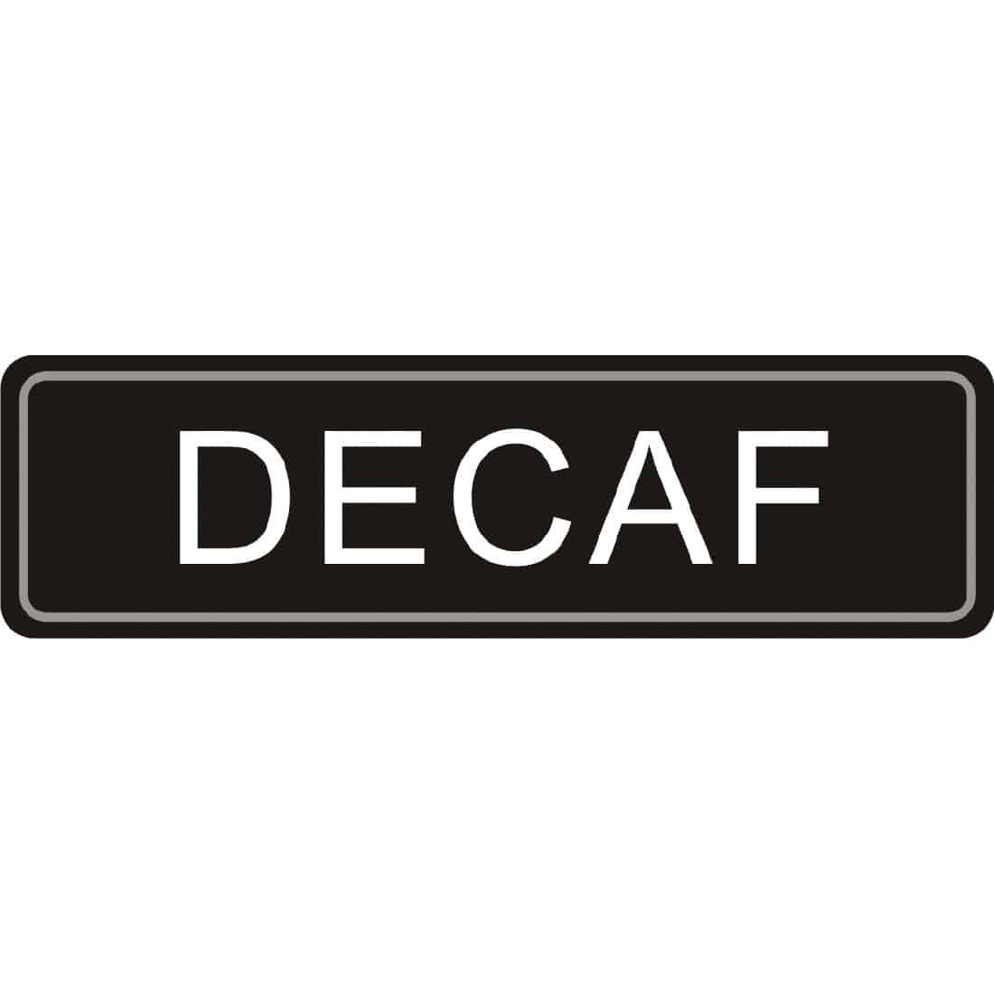 Airpot Decaf label