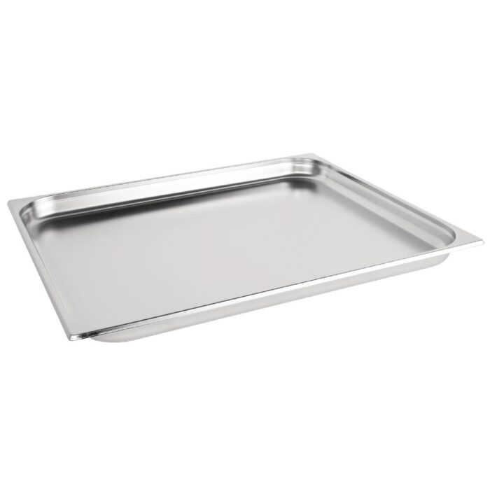 Vogue Stainless Steel 2/1 Double Size Gastronorm Pan 40mm