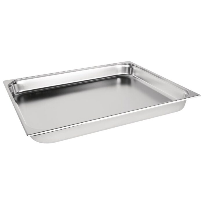 Vogue Stainless Steel 2/1 Double Size Gastronorm Pan 65mm