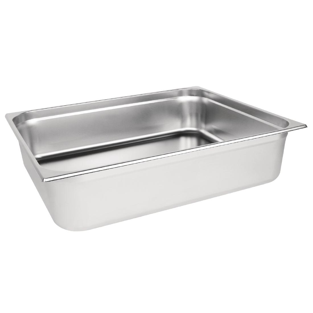 Vogue Stainless Steel 2/1 Double Size Gastronorm Pan 150mm