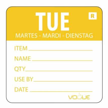 Vogue Removable Day of the Week Label Tuesday