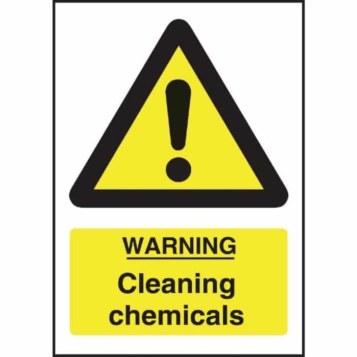 Warning Cleaning Chemicals Sign