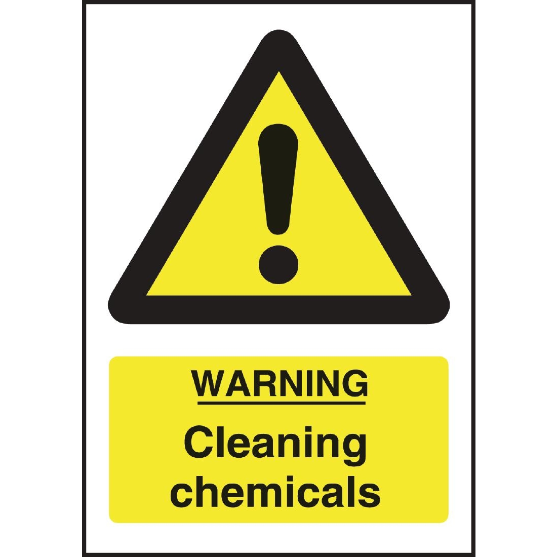 Warning Cleaning Chemicals Sign