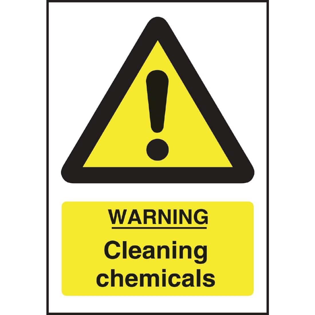 Warning Cleaning Chemicals Sign