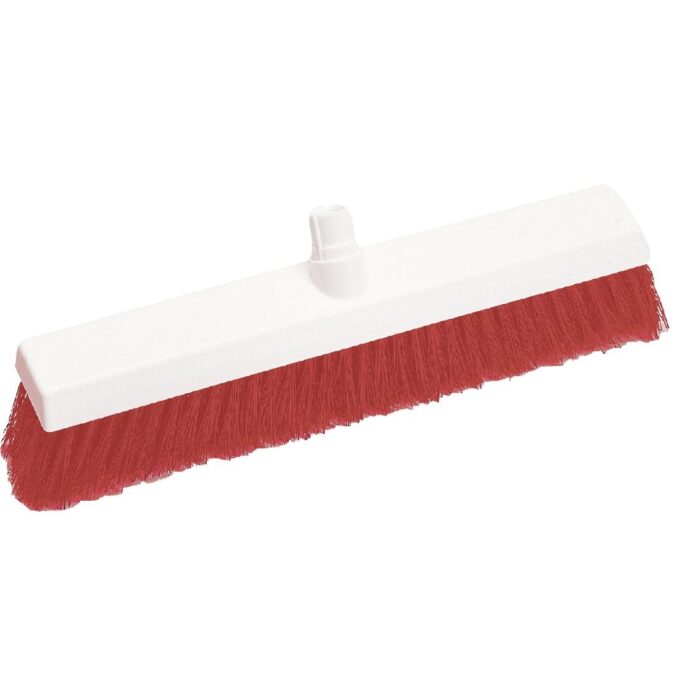 SYR Hygiene Broom Head Soft Bristle Red