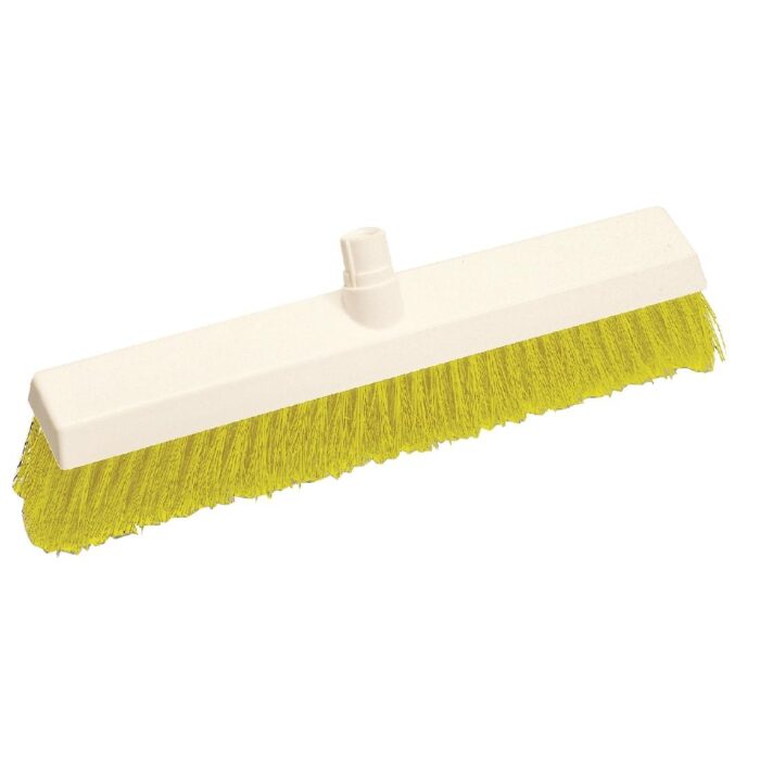 SYR Hygiene Broom Head Stiff Bristle Yellow