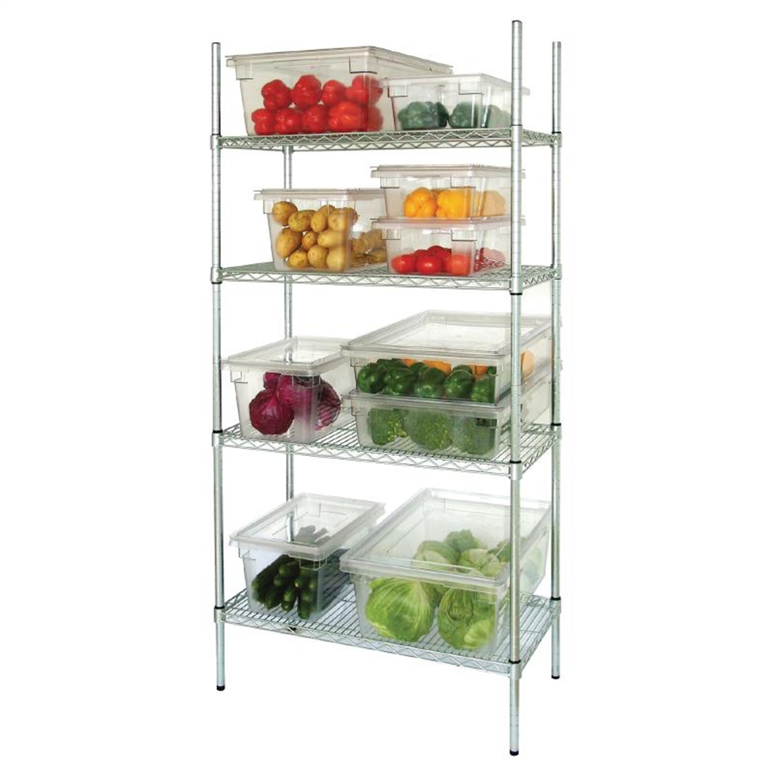 Vogue 4 Tier Wire Shelving Kit 1525x460mm