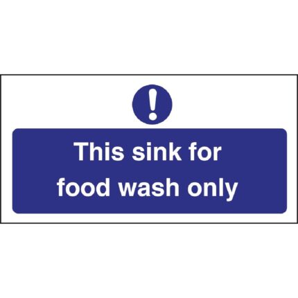 Vogue Food Wash Only Sign