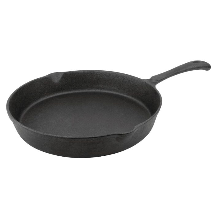 Vogue Round Cast Iron Skillet Pan 255mm