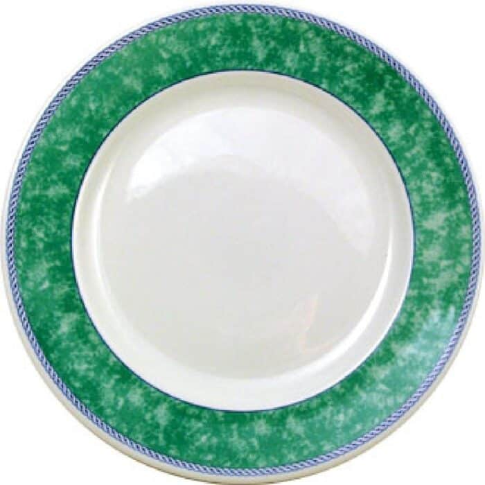 Churchill New Horizons Marble Border Classic Plates Green 254mm