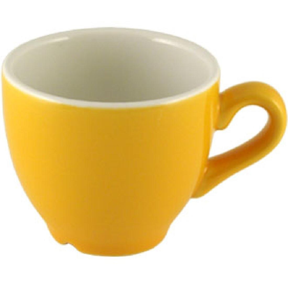 Churchill New Horizons Colour Glaze Espresso Cups Yellow 85ml