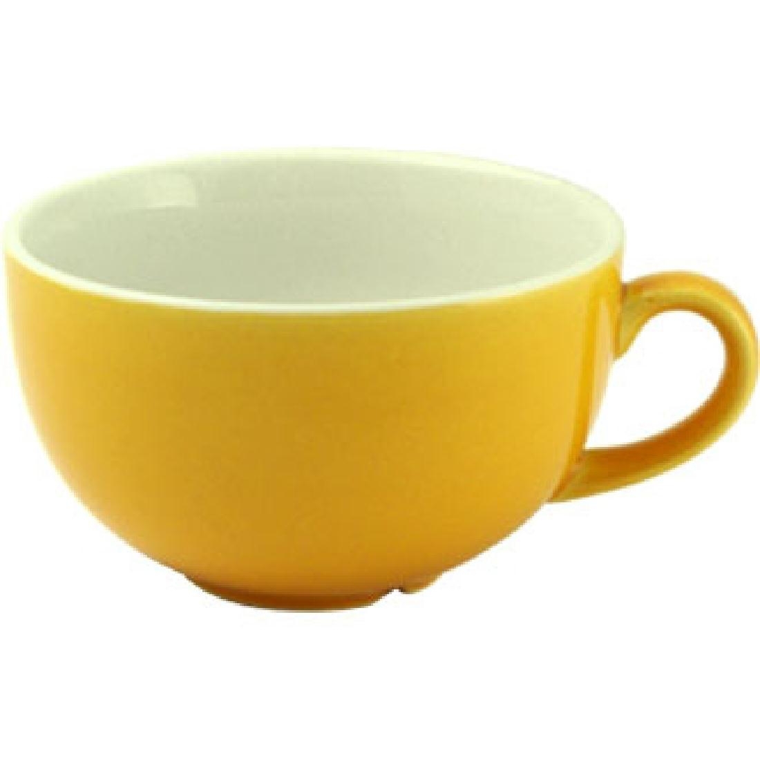 Churchill New Horizons Colour Glaze Cappuccino Cups Yellow 284ml
