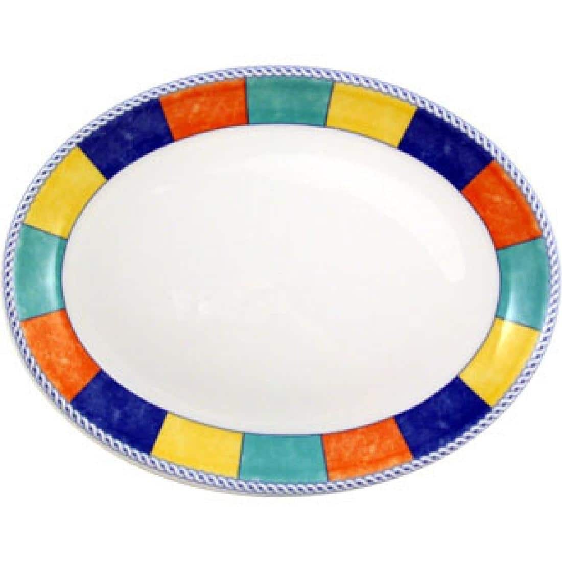 Churchill New Horizons Chequered Border Oval Platters 254mm