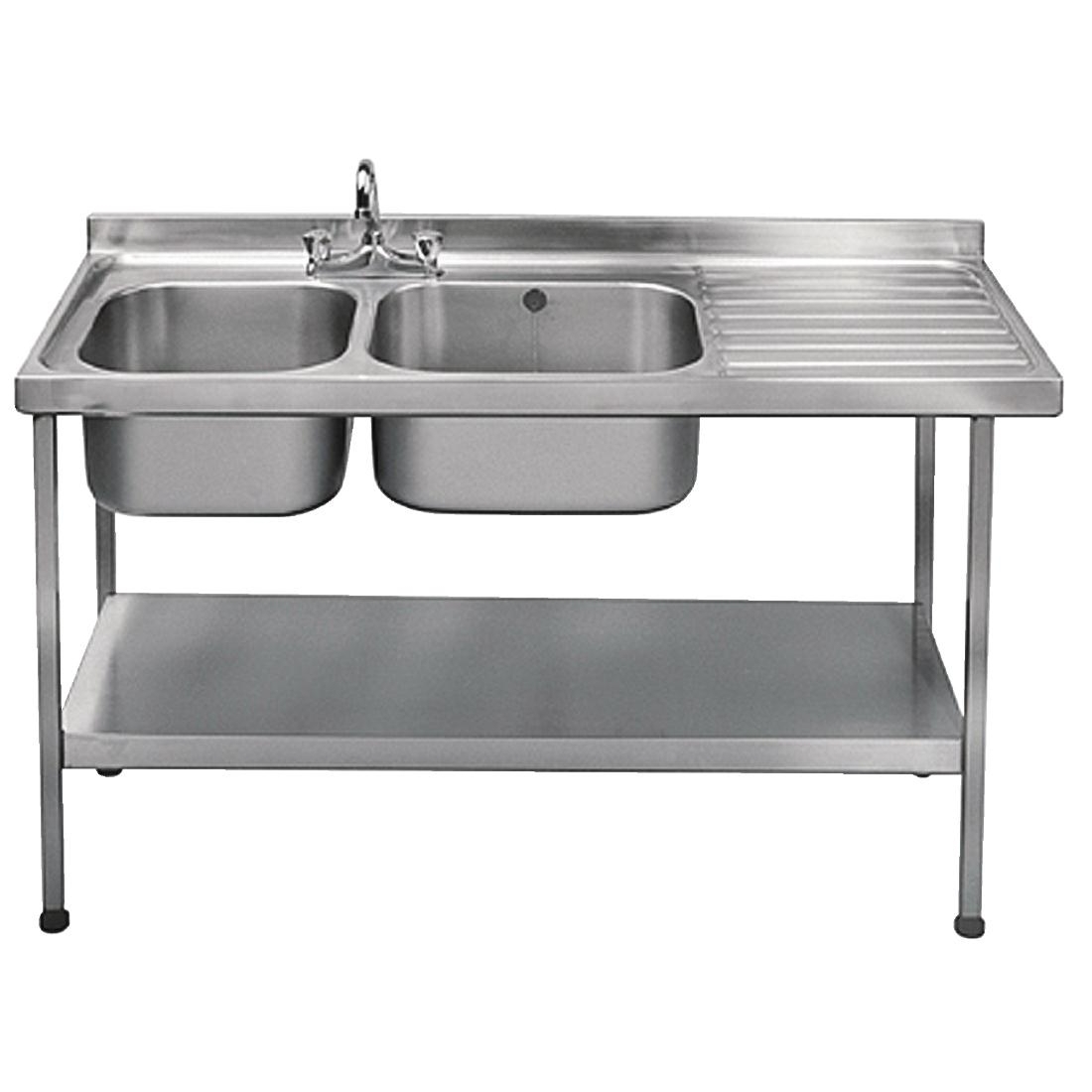 Franke Sissons Self Assembly Stainless Steel Double Sink Right Hand Drainer 1500x600mm