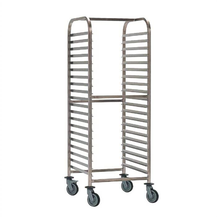 Bourgeat Double Gastronorm Racking Trolley 15 Shelves