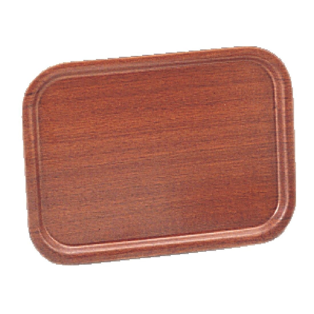 Olympia Mahogany Veneer Wooden Tray 17 x 13 in