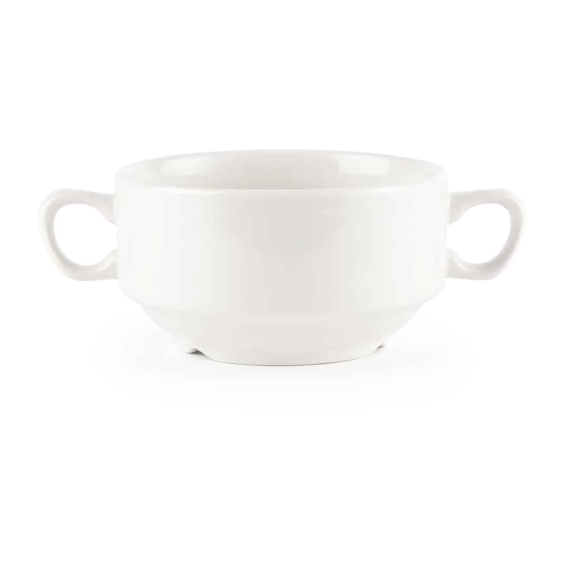 Churchill Whiteware Handled Soup Bowls 398ml