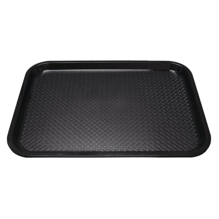 Kristallon Plastic Fast Food Tray Black Medium