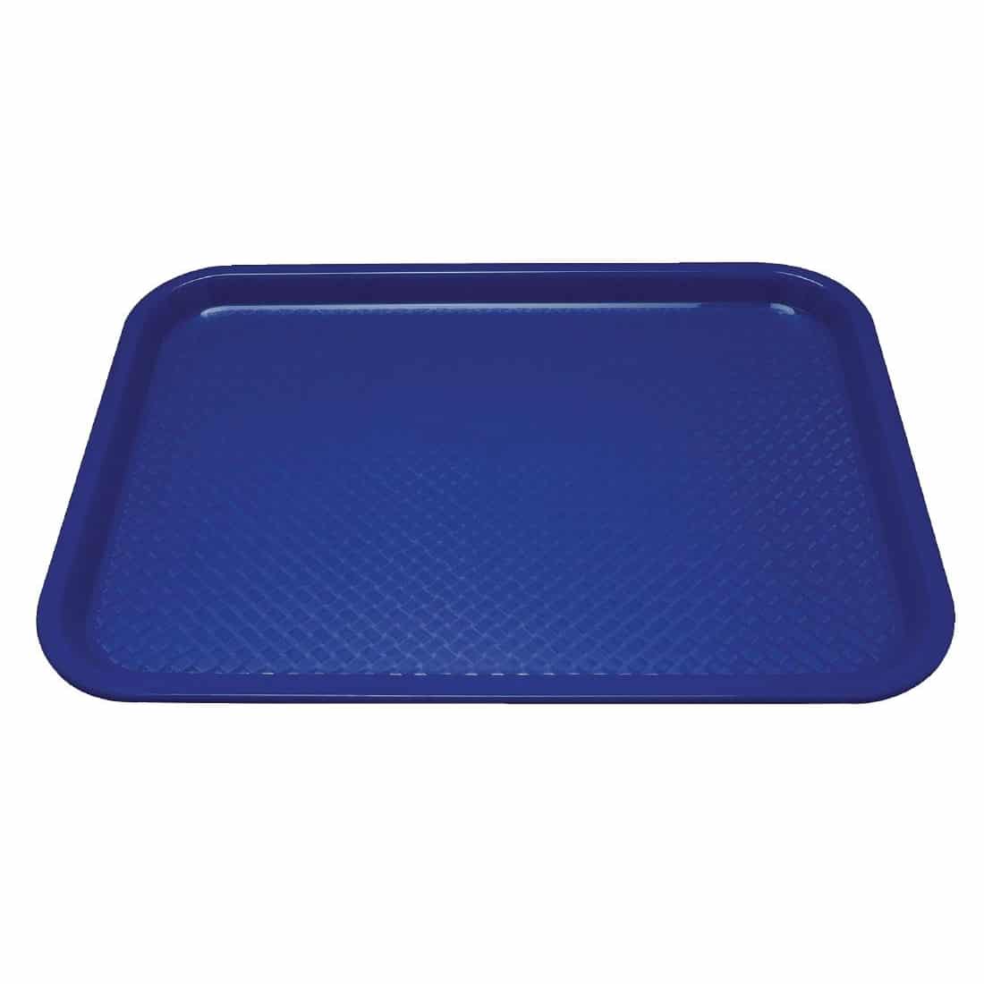 Kristallon Plastic Fast Food Tray Blue Medium