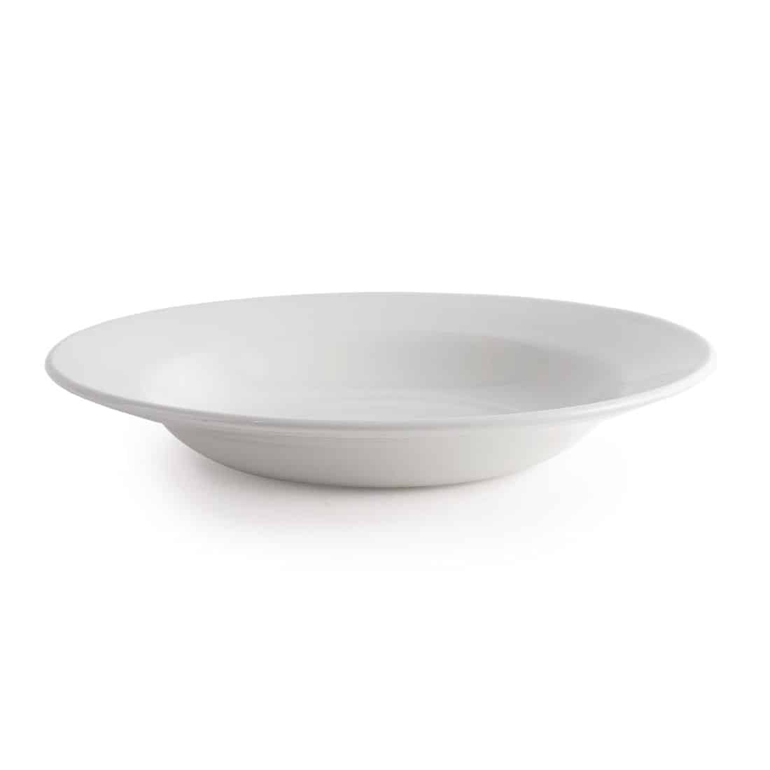 Churchill Whiteware Classic Rimmed Soup Bowls 230mm