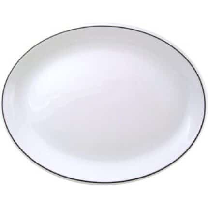 Churchill Black Line Oval Platters 254mm