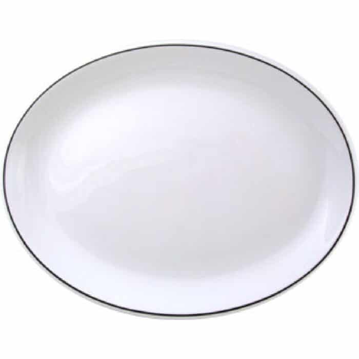 Churchill Black Line Oval Platters 254mm