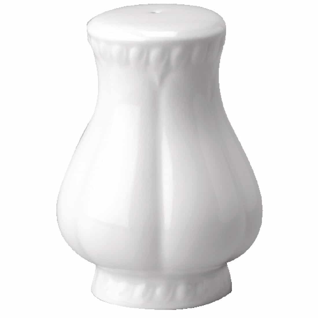 Churchill Buckingham White Sandringham Salt Shakers 89mm