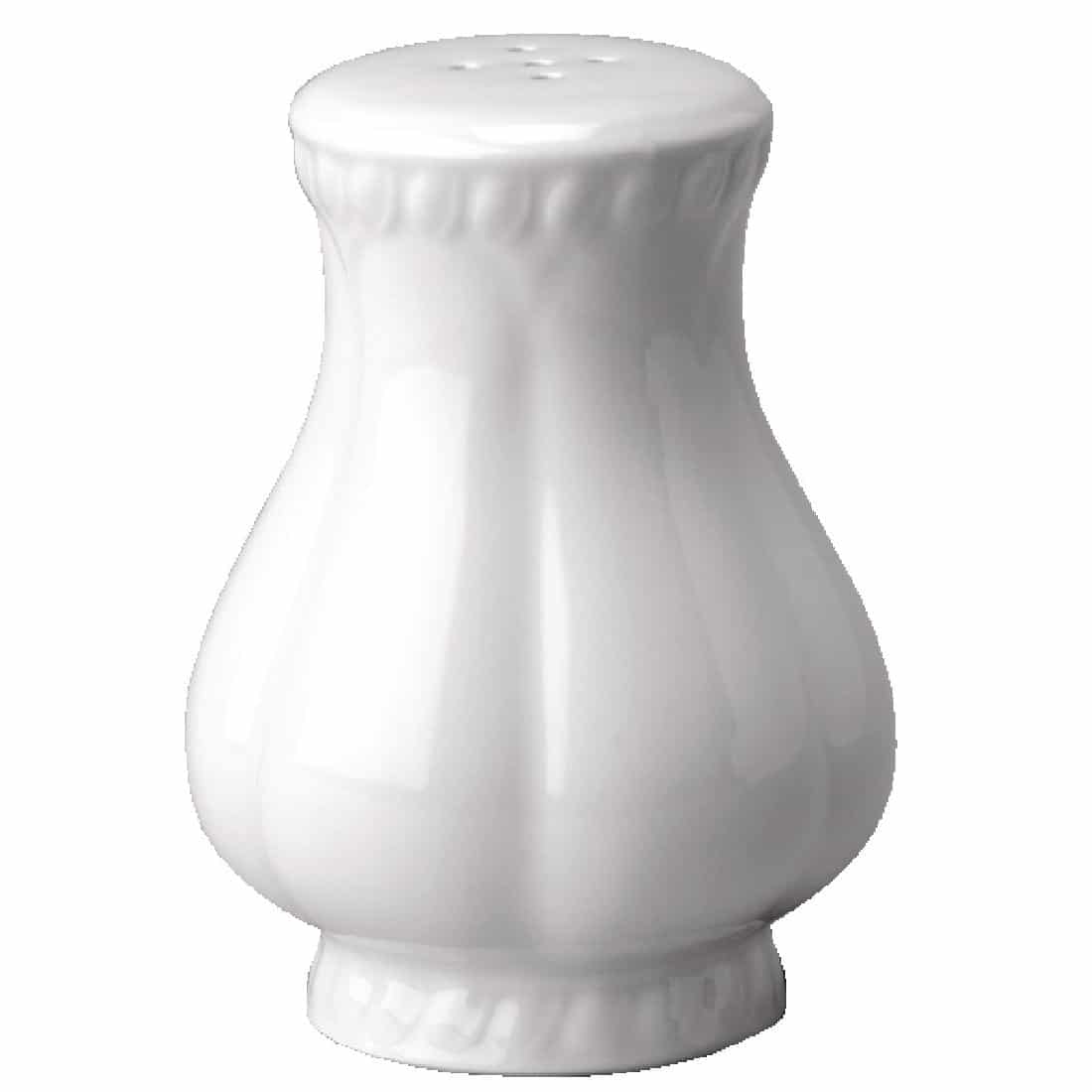 Churchill Buckingham White Sandringham Pepper Shakers 89mm