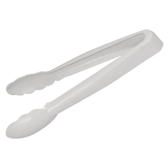 Vogue White Tongs 9"