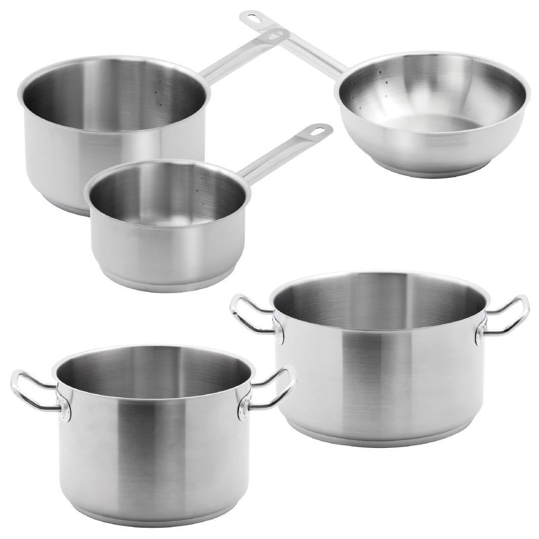 Special Offer - 5 Vogue Pack Of Casserole, Stew And Saute Pans