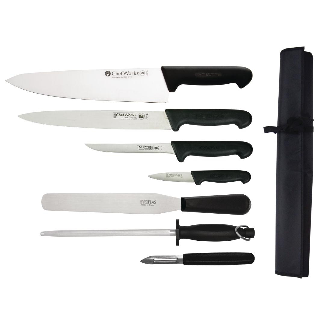 Chef Works 7 Piece Knife Set and Wallet