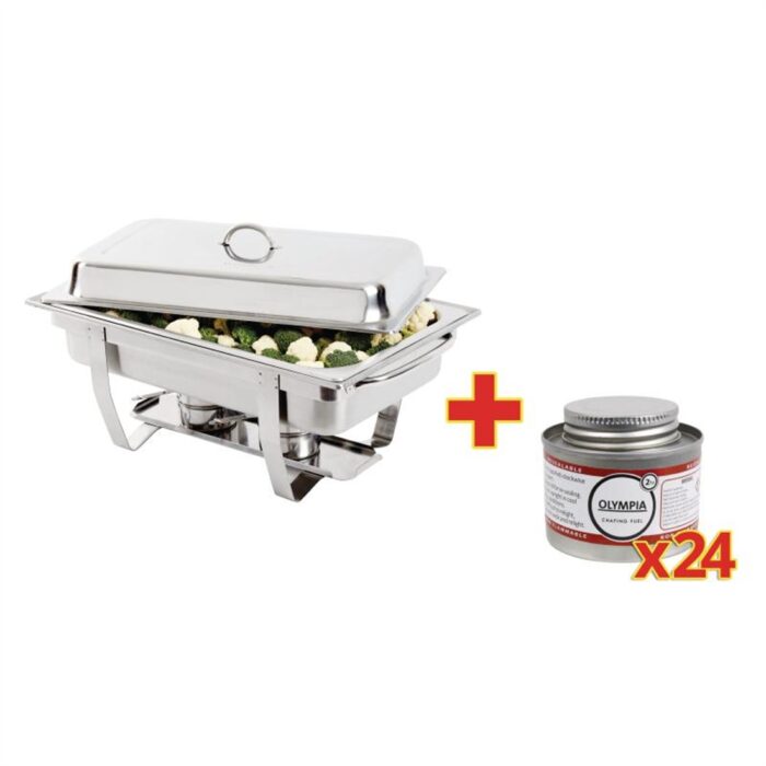 Special Offer Milan Chafer and 24 Olympia Chafing Liquid Fuel Tins
