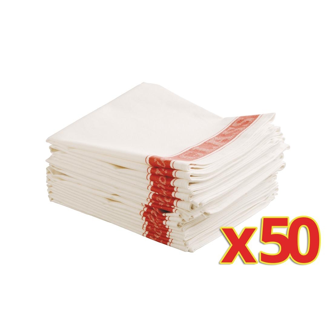 Bulk Buy Pack of 50 Glass Cloths (E910)