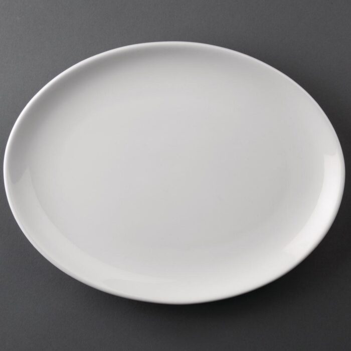 Bulk Buy Pack of 24 Athena Hotelware Oval Coupe Plates 305 x 241mm (CC212)