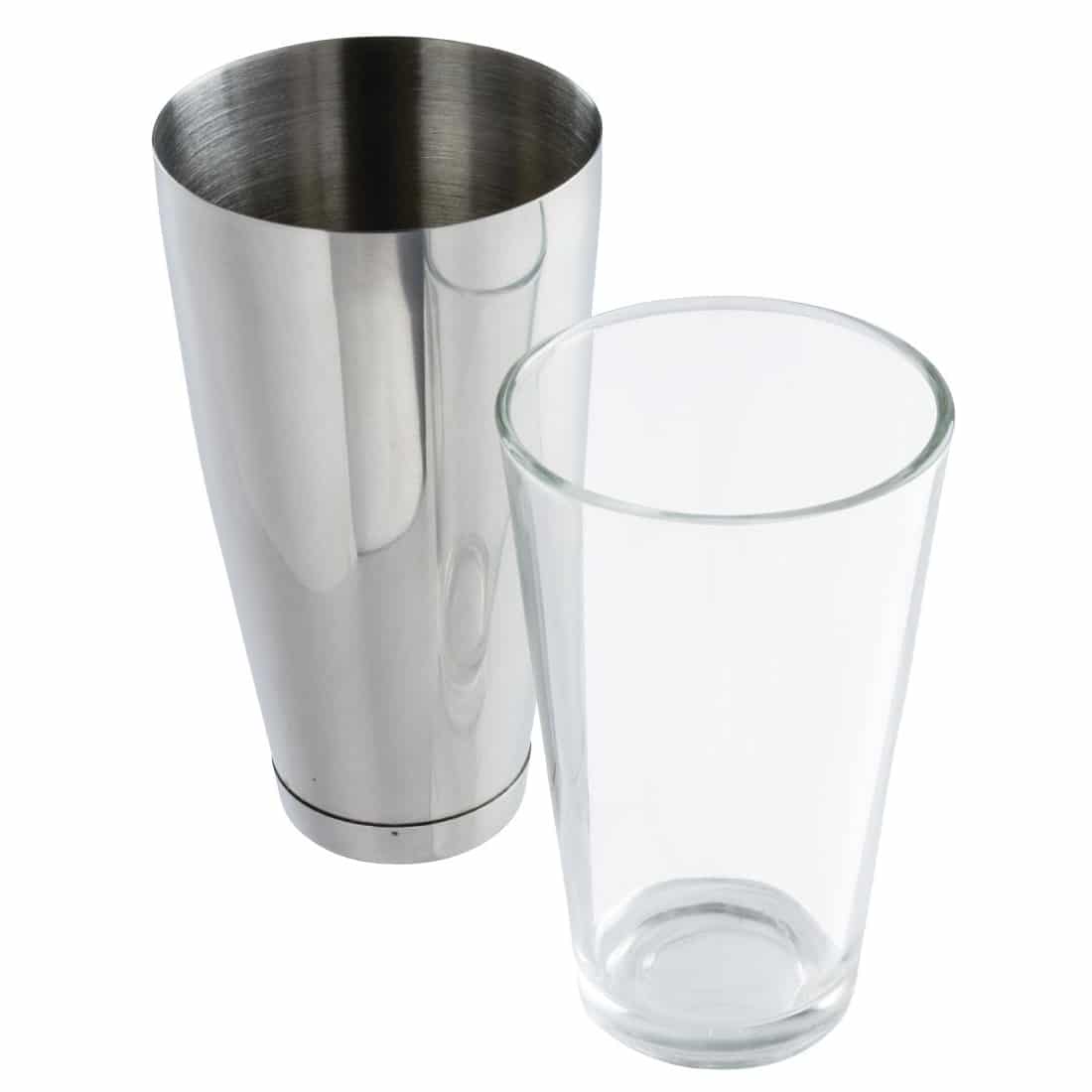 Choice 16 oz. Clear Polycarbonate Plastic 3-Piece Cobbler Cocktail Shaker