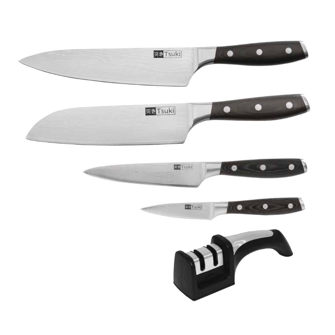 Tsuki Knife Set and Sharpener