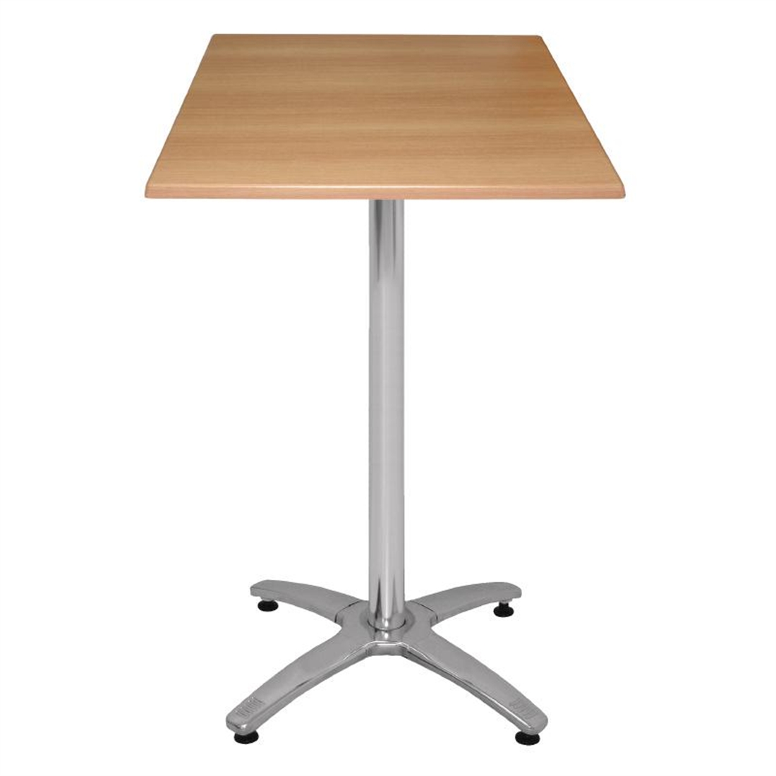 Special Offer Bolero Poseur Height Square Beech Table Top and Base Combo