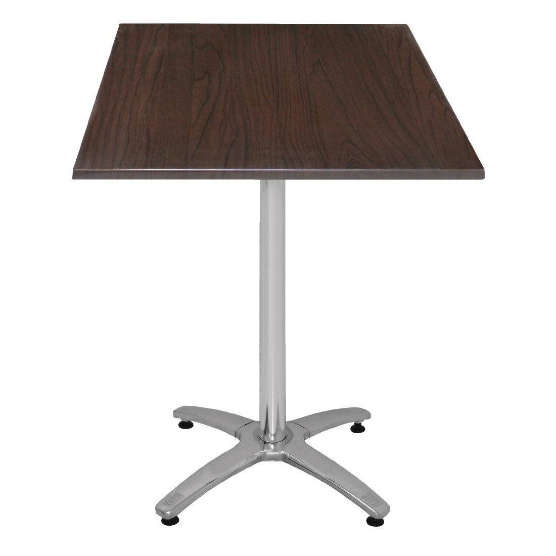 Special Offer Bolero Poseur Height Square Dark Brown Table Top and Base Combo