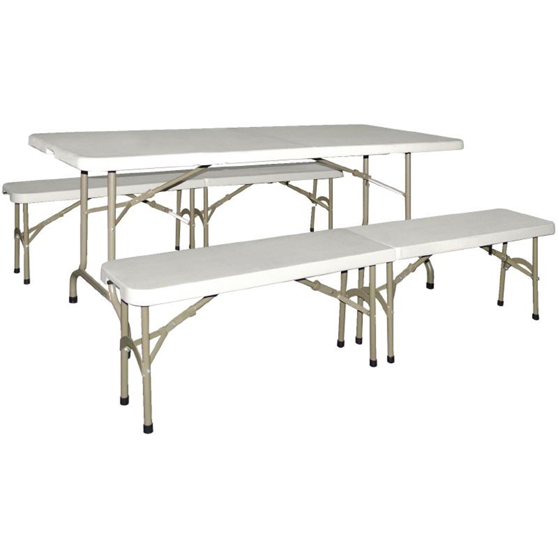Special Offer Bolero 6ft Centre Folding Table with Two Folding Benches