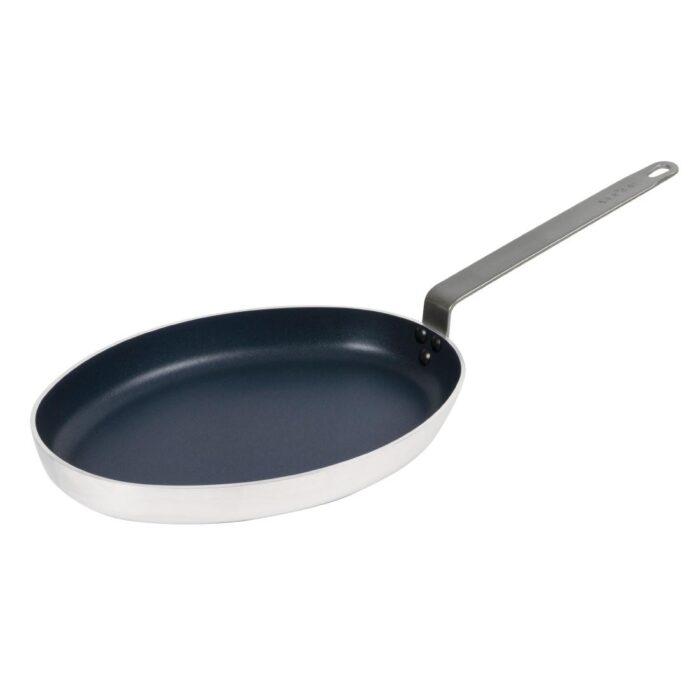 Vogue Non Stick Teflon Aluminium Oval Frying Pan 400mm